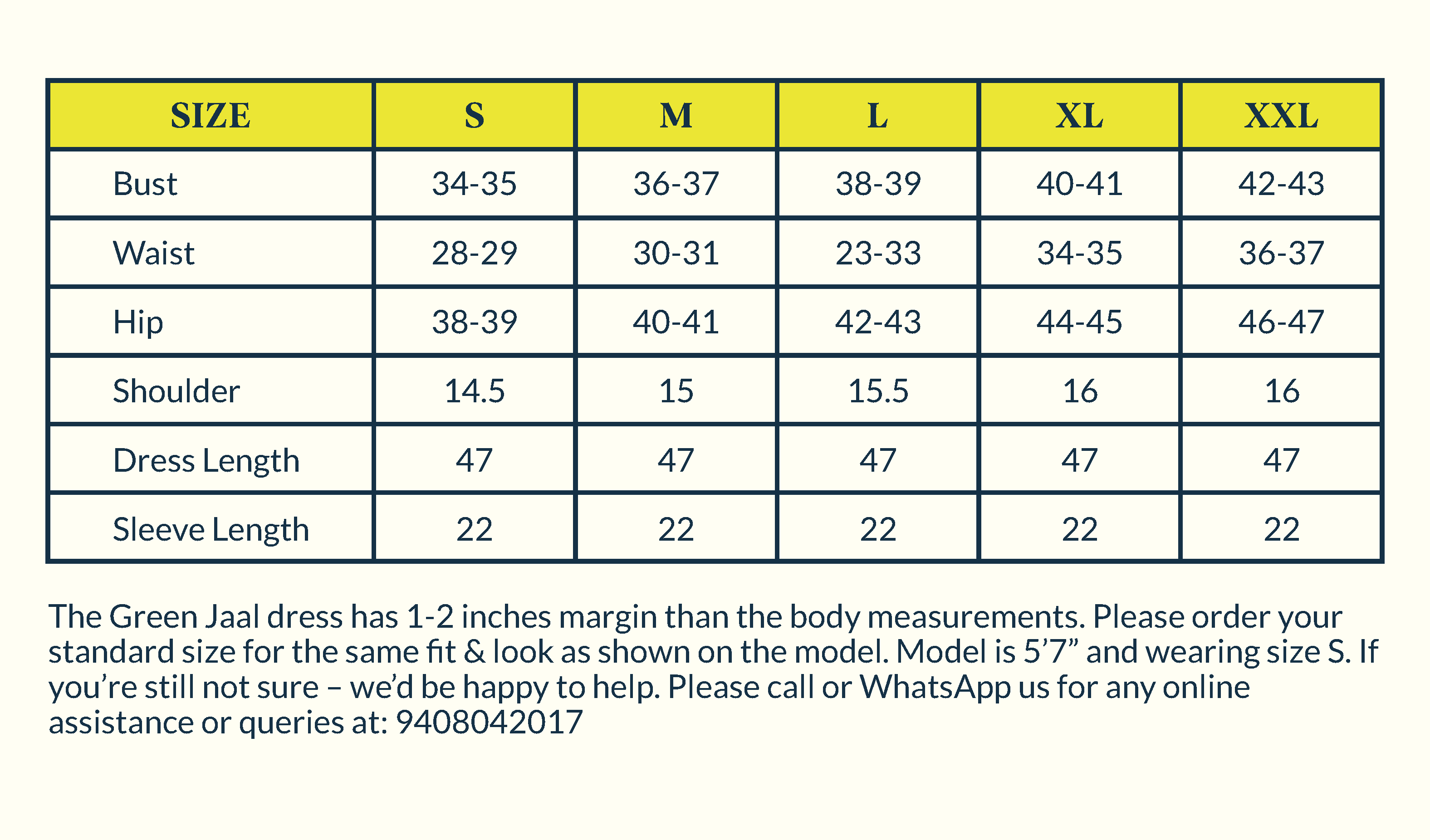 Size Chart Image