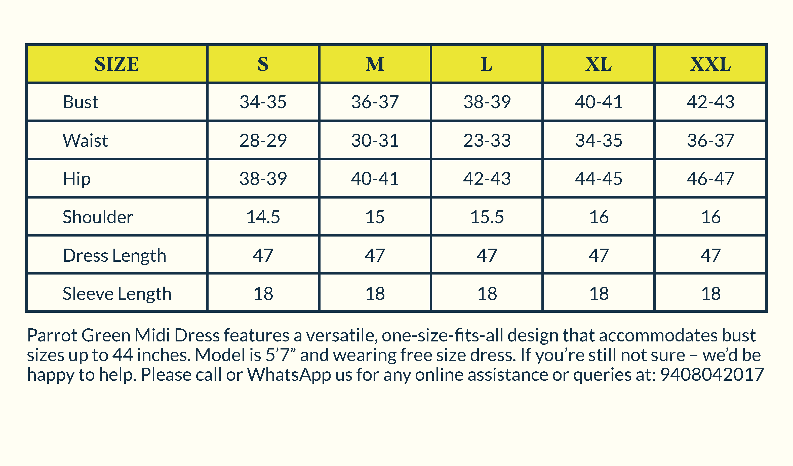 Size Chart Image