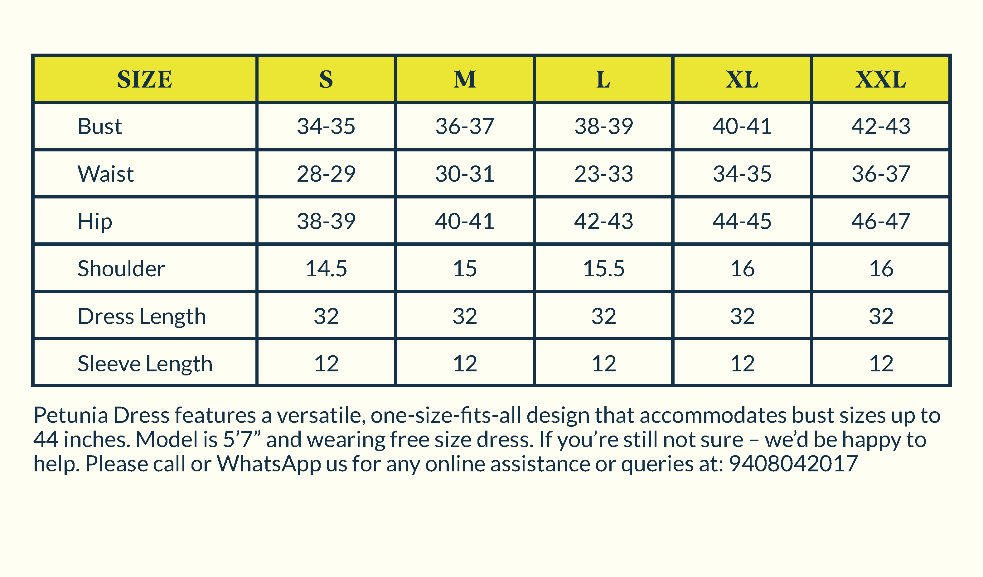 Size Chart Image