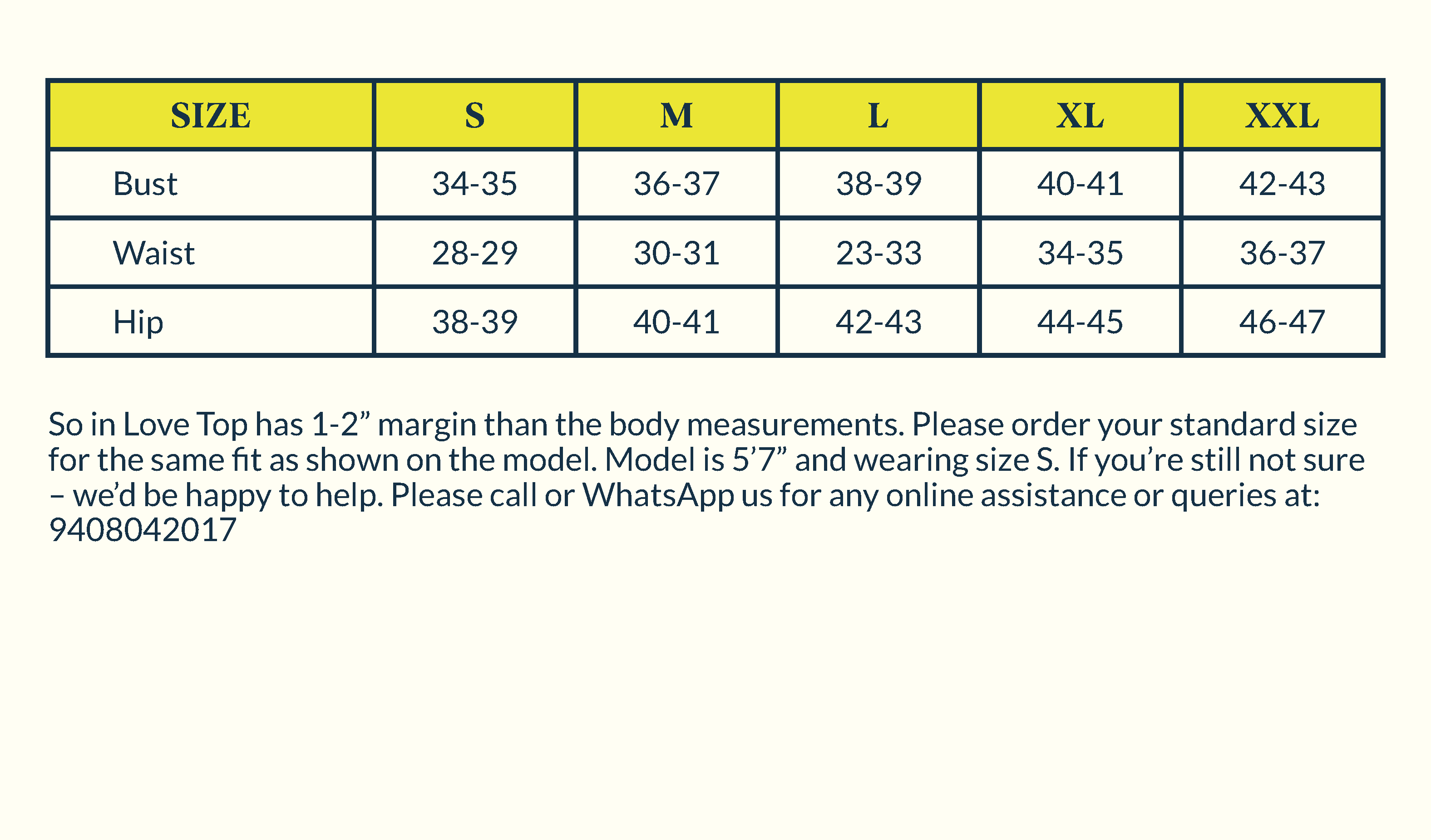 Size Chart Image