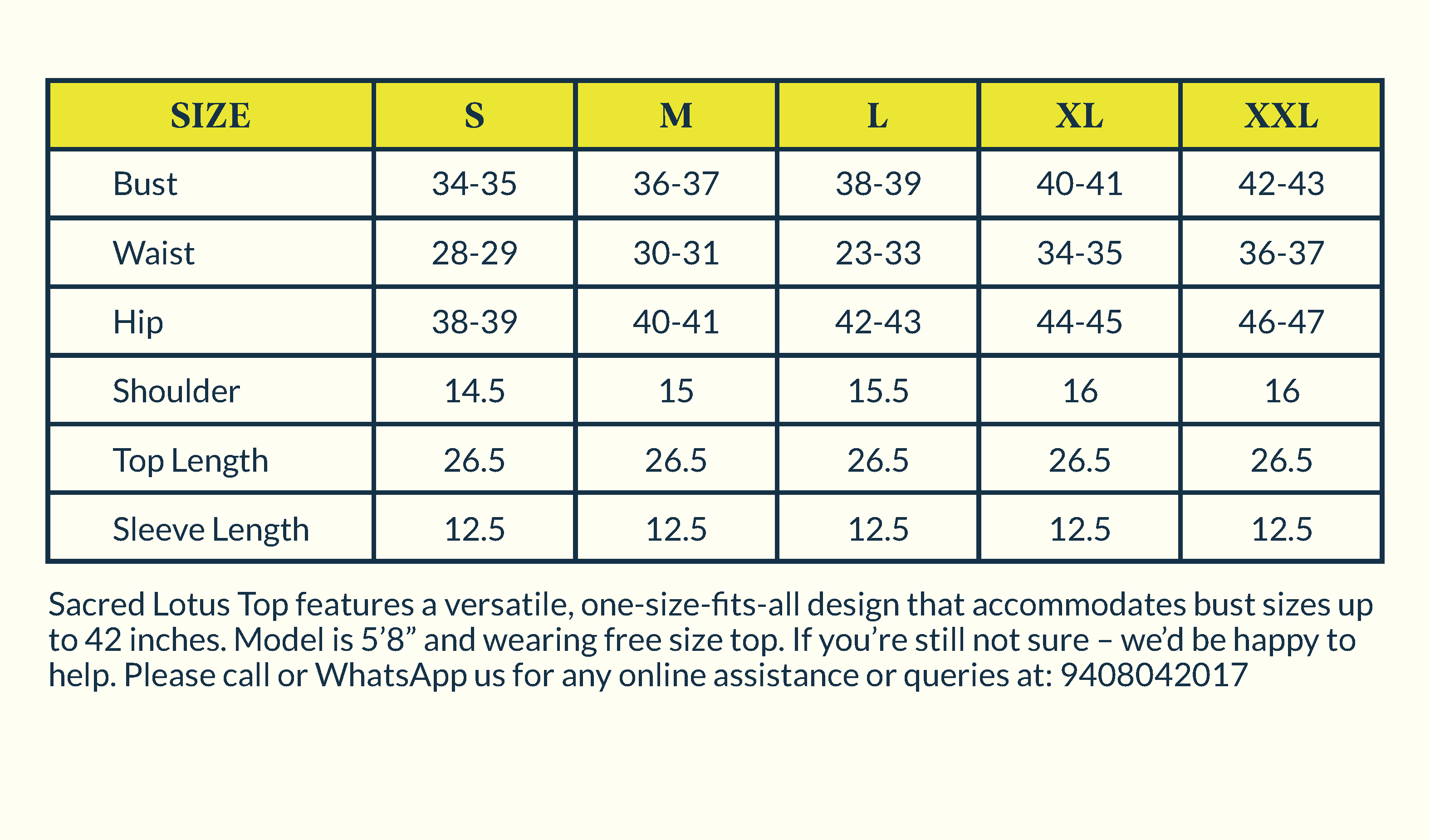 Size Chart Image