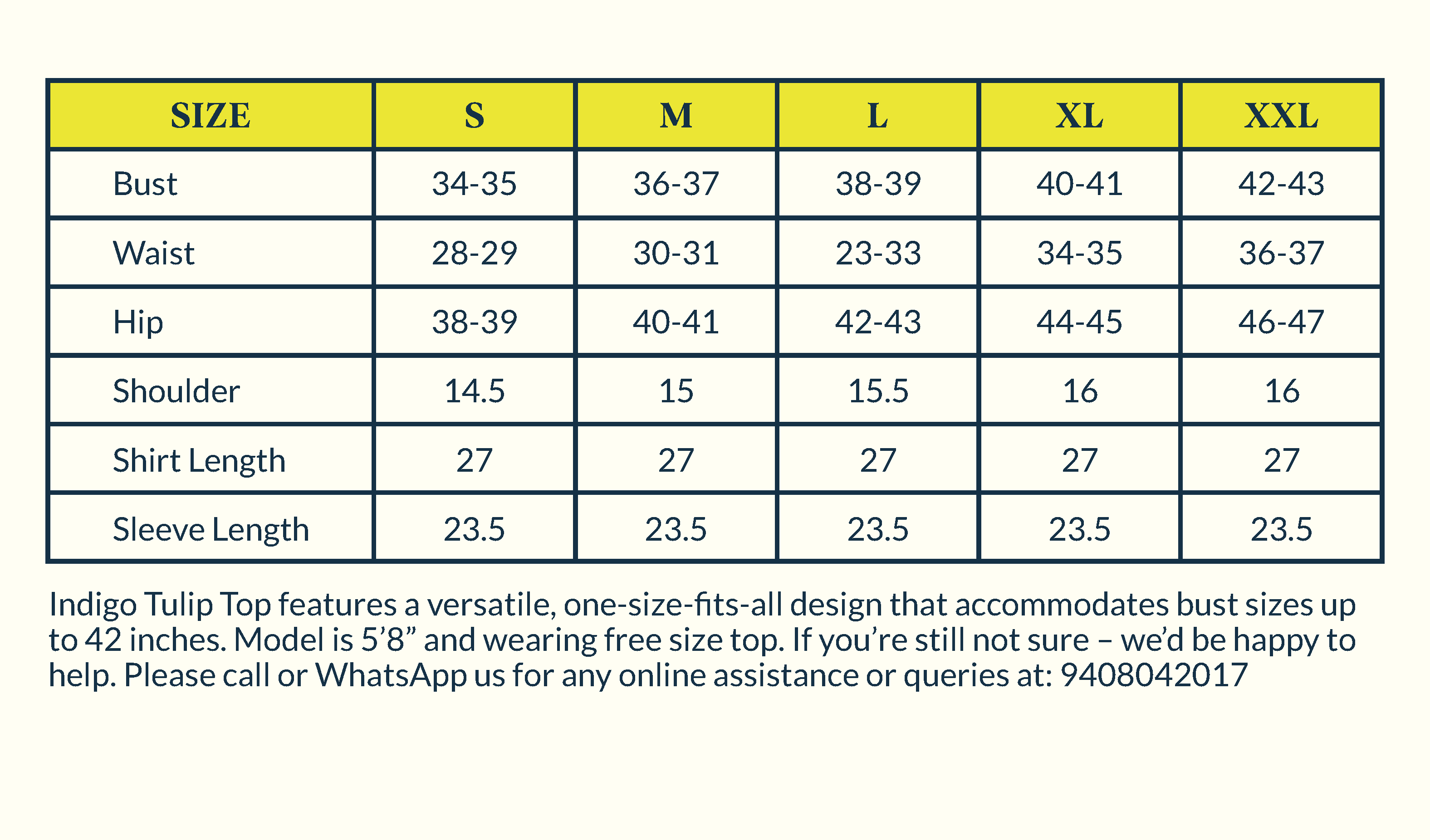 Size Chart Image