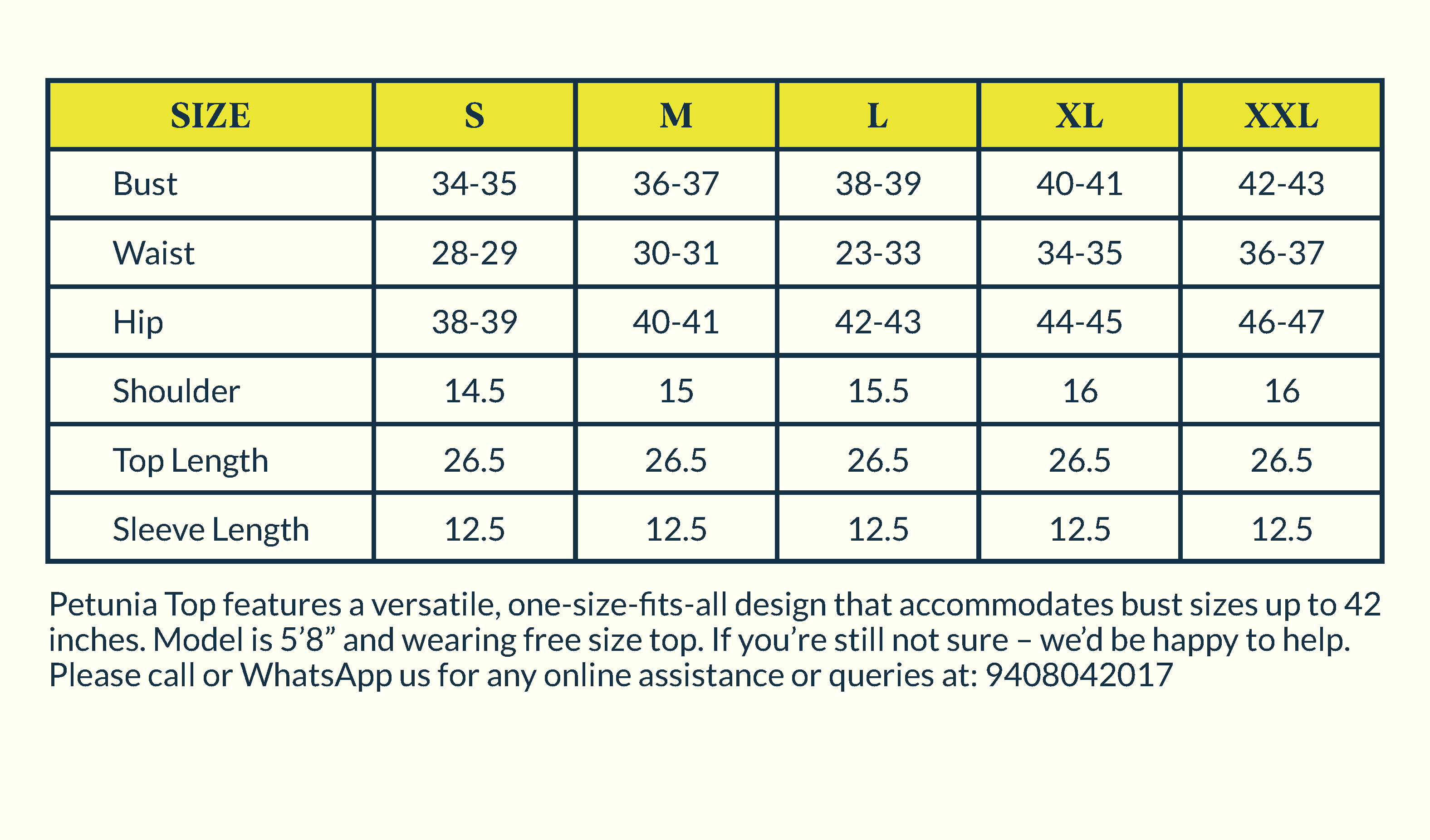 Size Chart Image