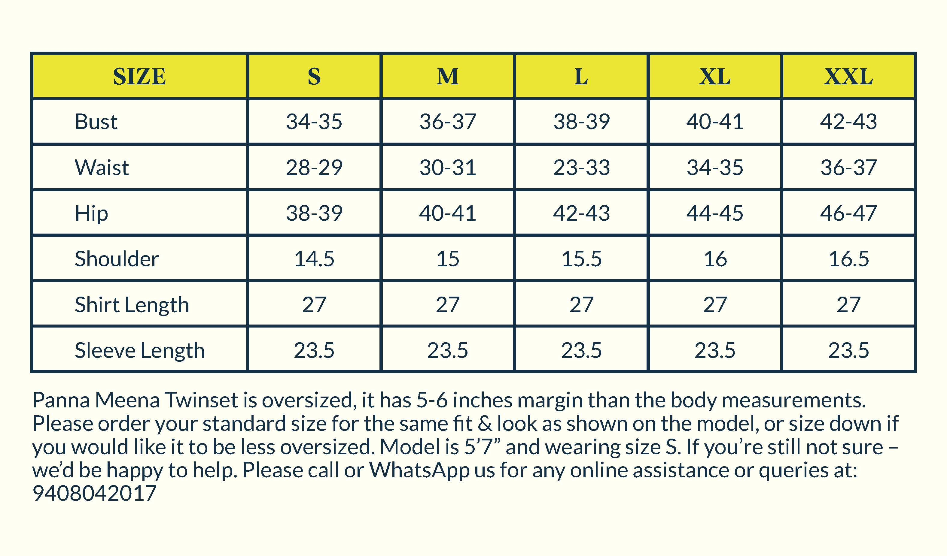 Size Chart Image