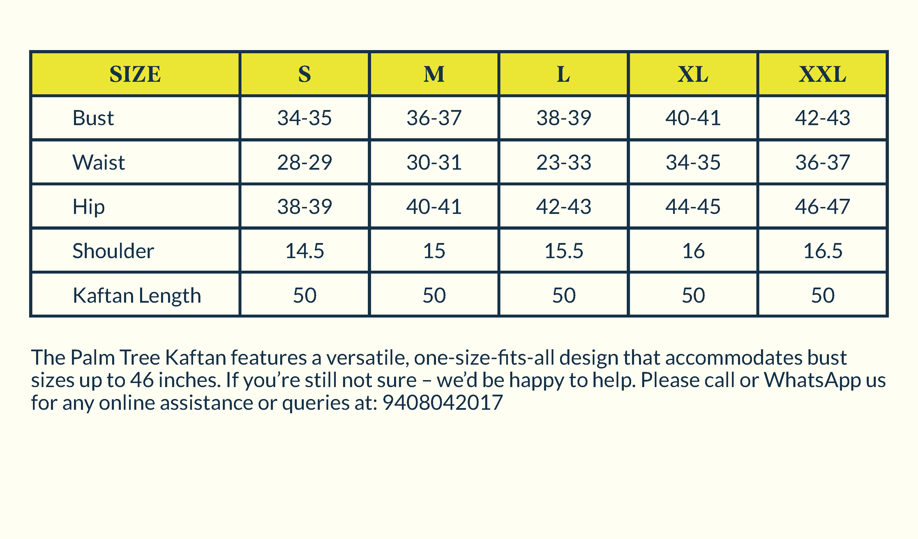 Size Chart Image