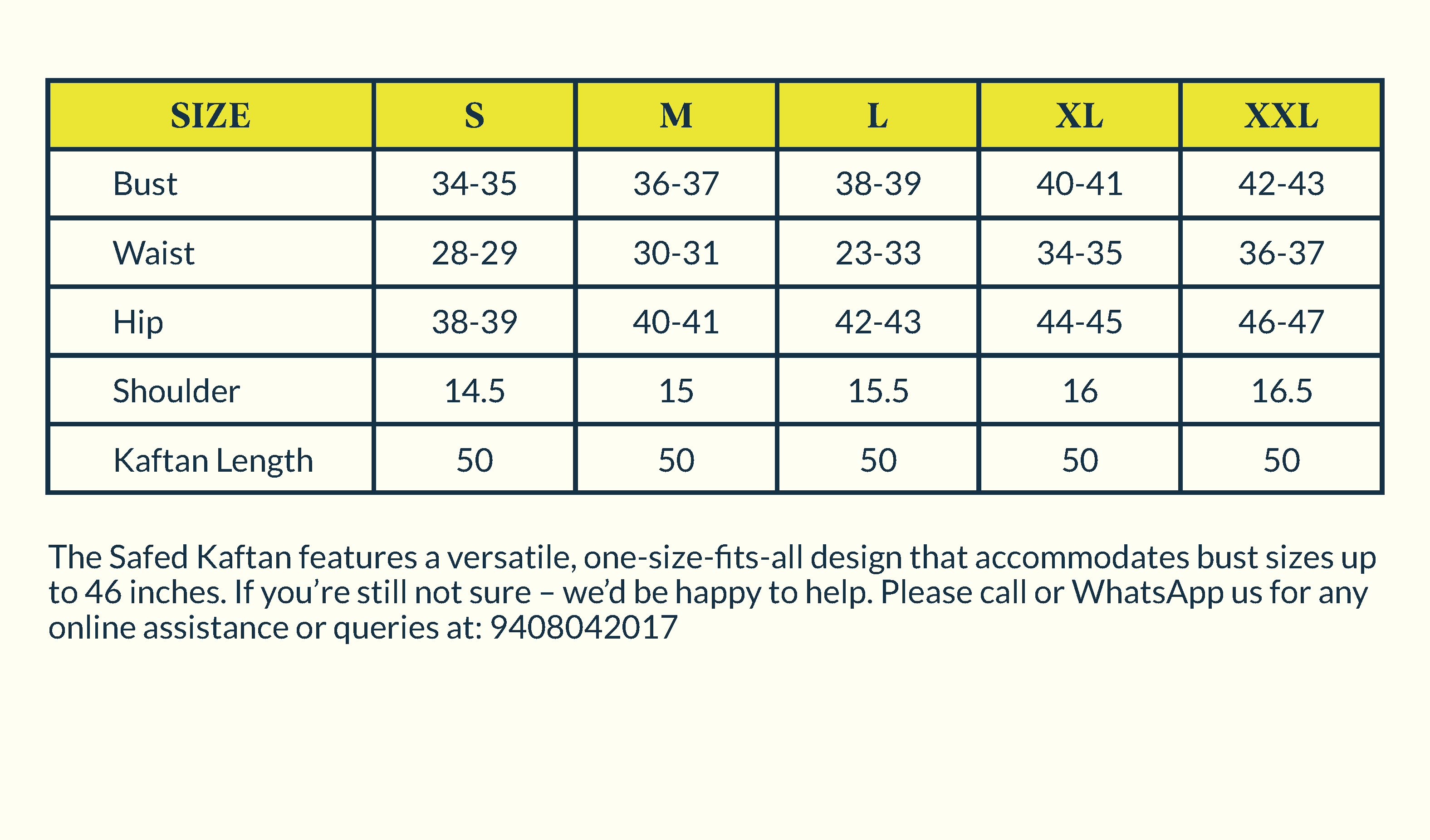 Size Chart Image