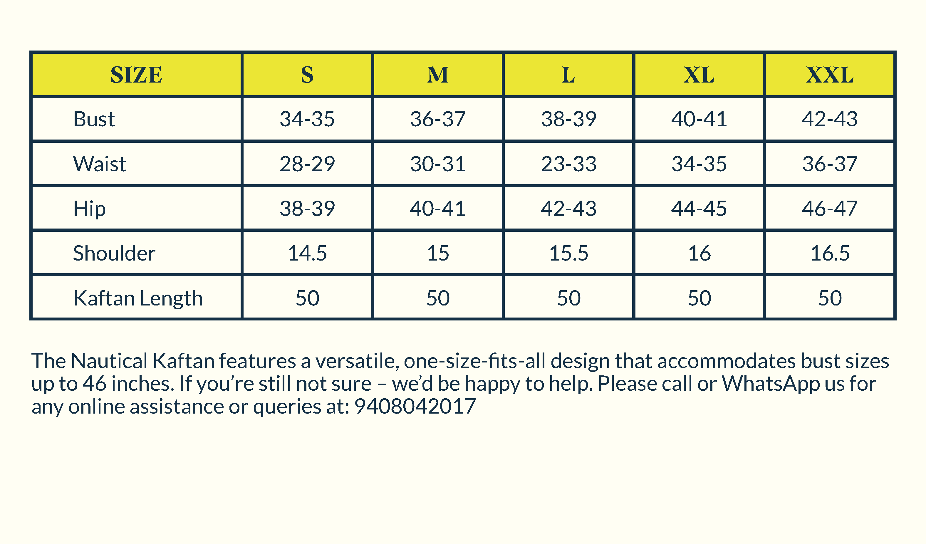 Size Chart Image