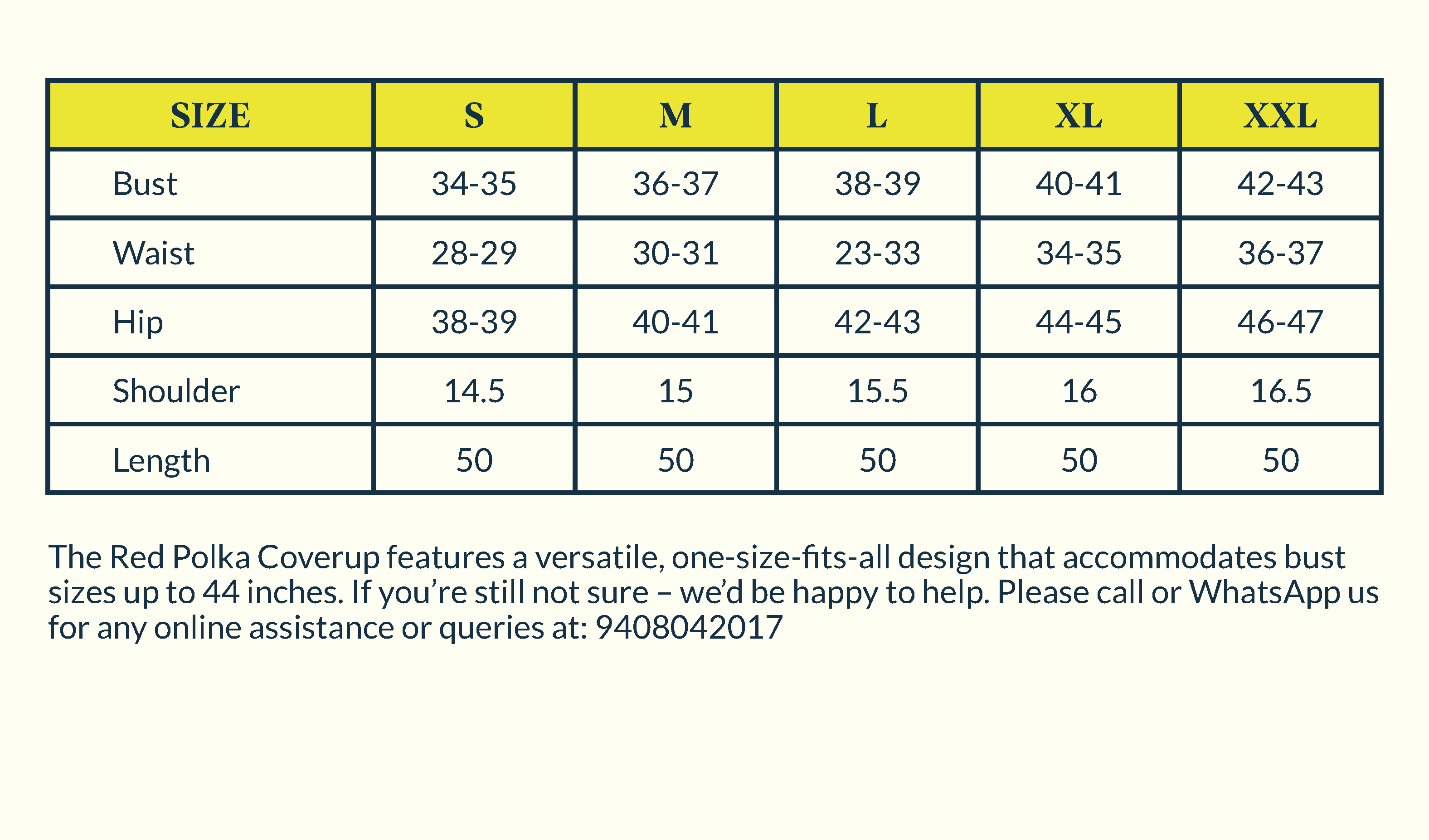 Size Chart Image