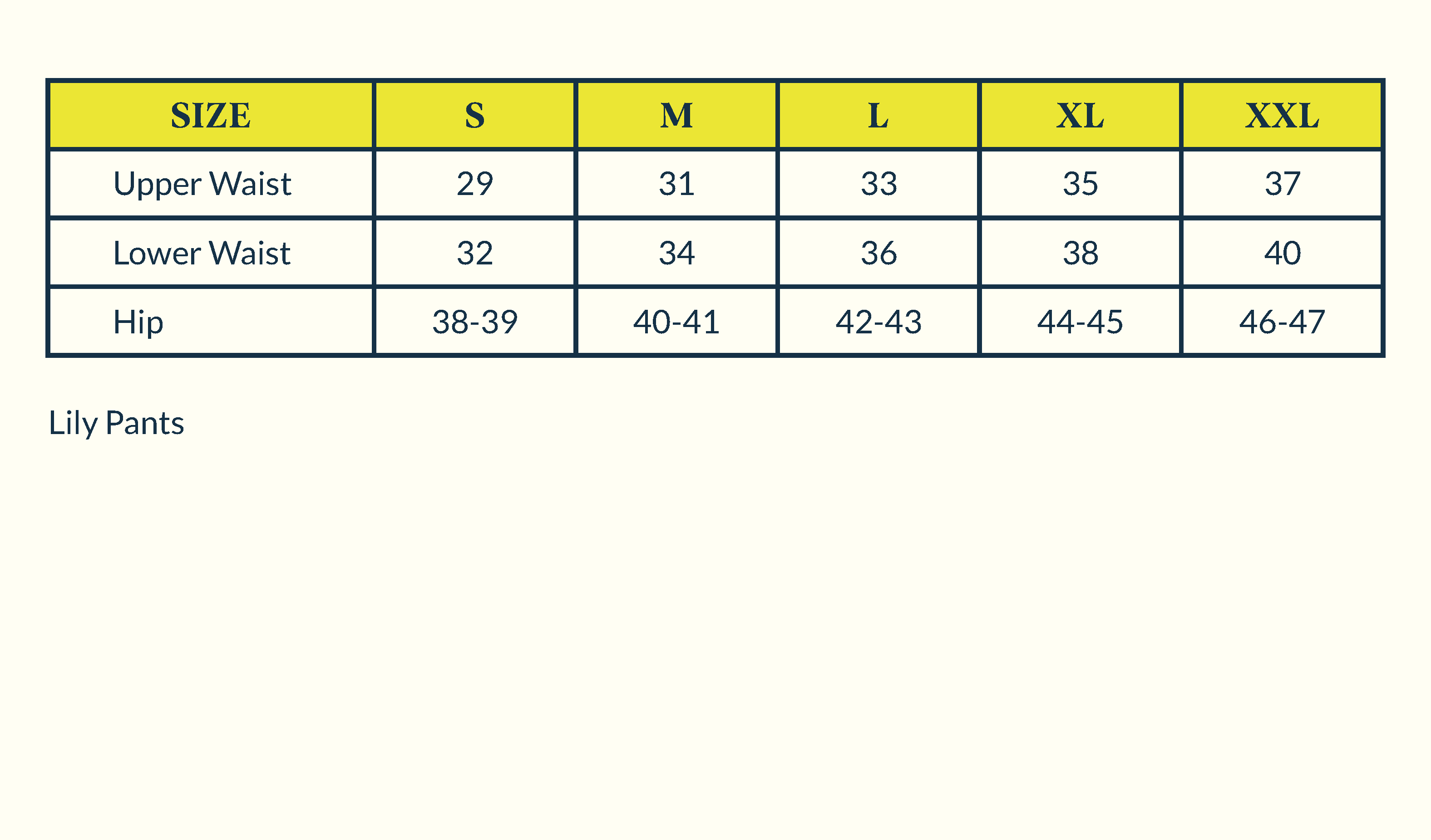 Size Chart Image