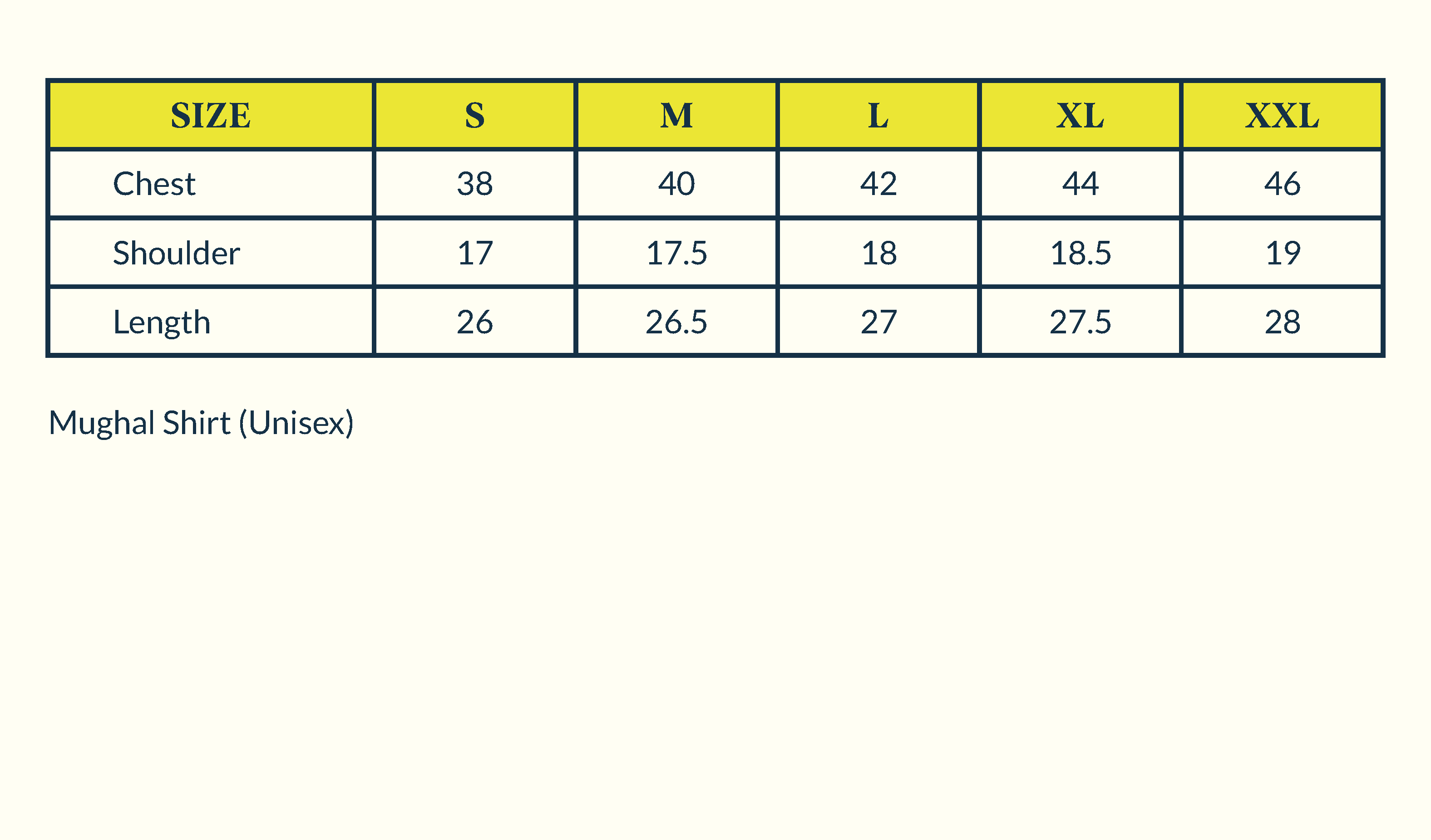 Size Chart Image