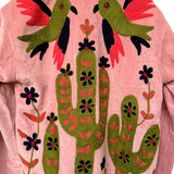 Velvet Embroidered Jacket – Pink Tota
