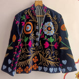 Velvet Embroidered Jacket – Midnight Garden