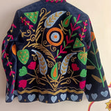 Velvet Embroidered Jacket – Midnight Garden